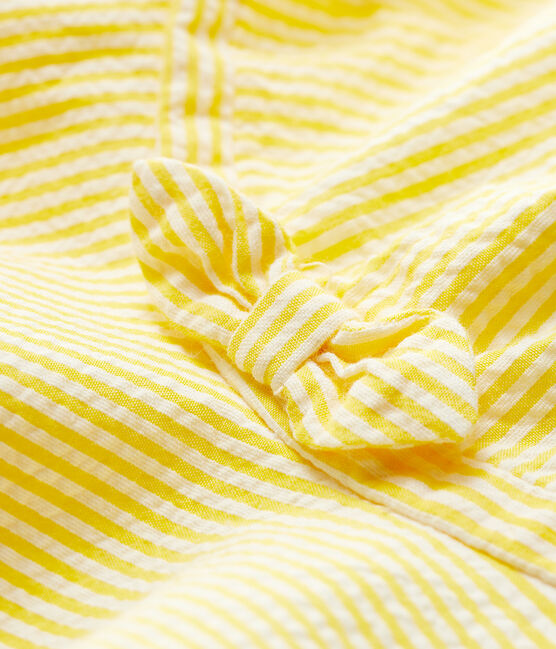 Capelina de mil rayas de bebé niña amarillo SHINE/blanco MARSHMALLOW