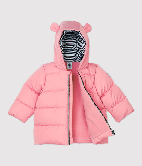 Chaqueta alcolchada de poliéster para bebé. rosa CHARME