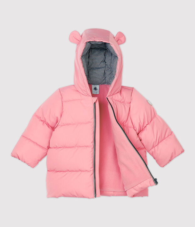Chaqueta alcolchada de poli&eacute;ster para beb&eacute;. rosa