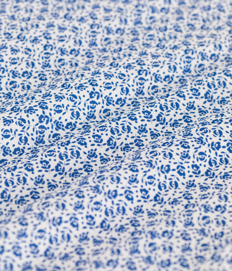 Saco de algod&oacute;n con flores para beb&eacute; TOG 2 blanco/azul