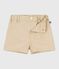 Shorts lisos de algod&oacute;n para beb&eacute; beige SANDER