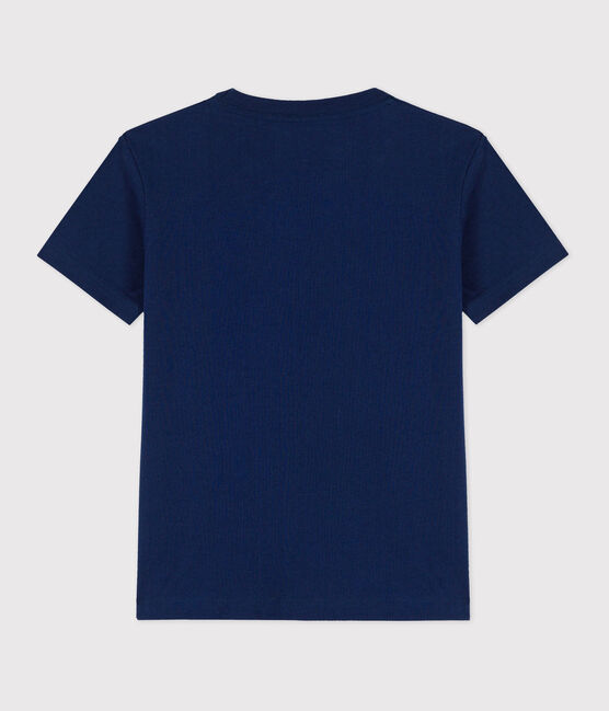 Camiseta de manga corta de algodón de niño azul MEDIEVAL