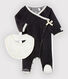 Lote de pijama y babero para bebé de terciopelo