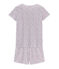Pijama corto de punto para chica blanco MARSHMALLOW/blanco MULTICO