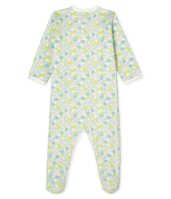 Pijama de muletón para bebé de niña blanco MARSHMALLOW/blanco MULTICO