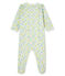 Pijama de muletón para bebé de niña blanco MARSHMALLOW/blanco MULTICO