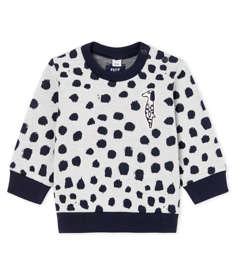 Sudadera de beb&eacute; unisex Jean Jullien blanco MARSHMALLOW/ DOTTIES