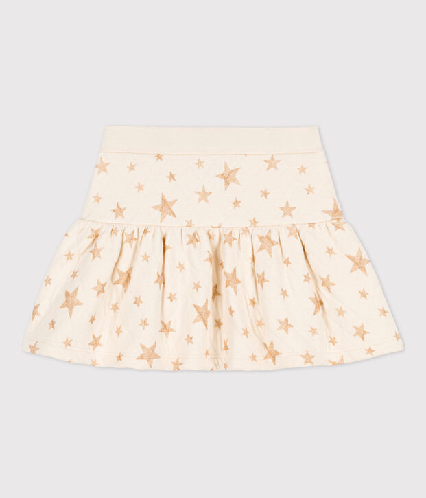 Falda estampada de t&uacute;bico para ni&ntilde;a crudo