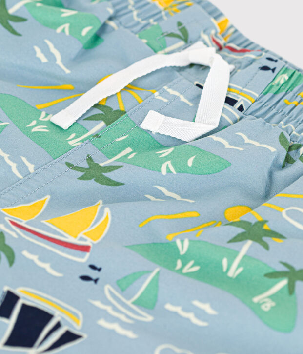 Ba&ntilde;ador reciclado estampado para ni&ntilde;o azul/multicolor