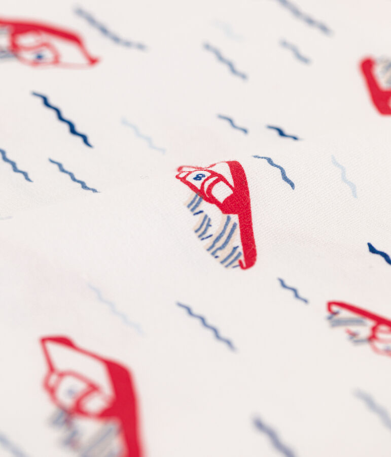 Camiseta de manga corta estampada para ni&ntilde;o blanco/multicolor