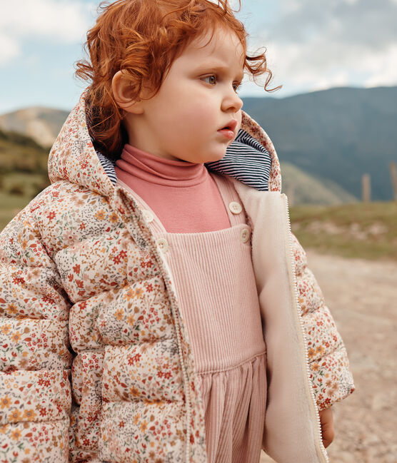 Plumífero estampado con capucha para bebé blanco AVALANCHE/ MULTICO