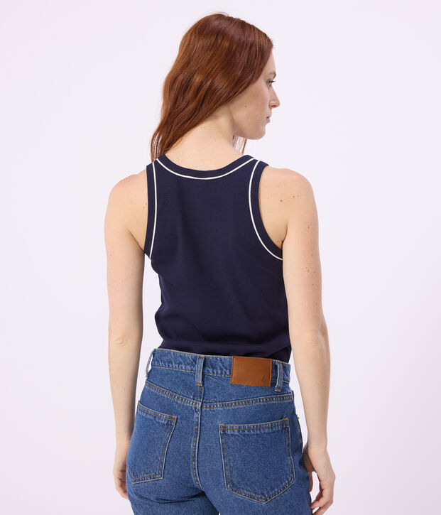 Camiseta lisa de tirantes de algod&oacute;n para mujer SMOKING
