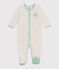 Pijama de terciopelo liso para bebé beige MONTELIMAR CHINE