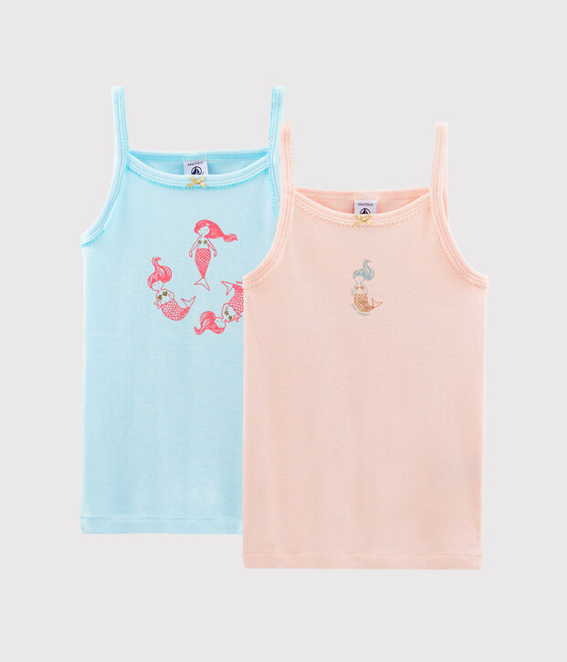 Par de camisas de tirantes para ni&ntilde;a multicolor