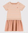 Vestido de jersey y gasa de algodón orgánico de niña VINTAGE/ AVALANCHE