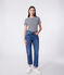 Camiseta L'ICONIQUE de algodón con cuello redondo para mujer azul SMOKING/blanco MARSHMALLOW