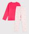 Pyjama  en velours rosa/multicolor