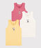 Juego de 3 camisetas de tirantes Petit Bateau X Snoopy de algodón para niño variante 1