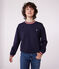 Sudadera lisa de algodón para mujer azul SMOKING
