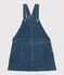 Pichi de tejido vaquero ecológico de niña azul DENIM BLEU DELAVE