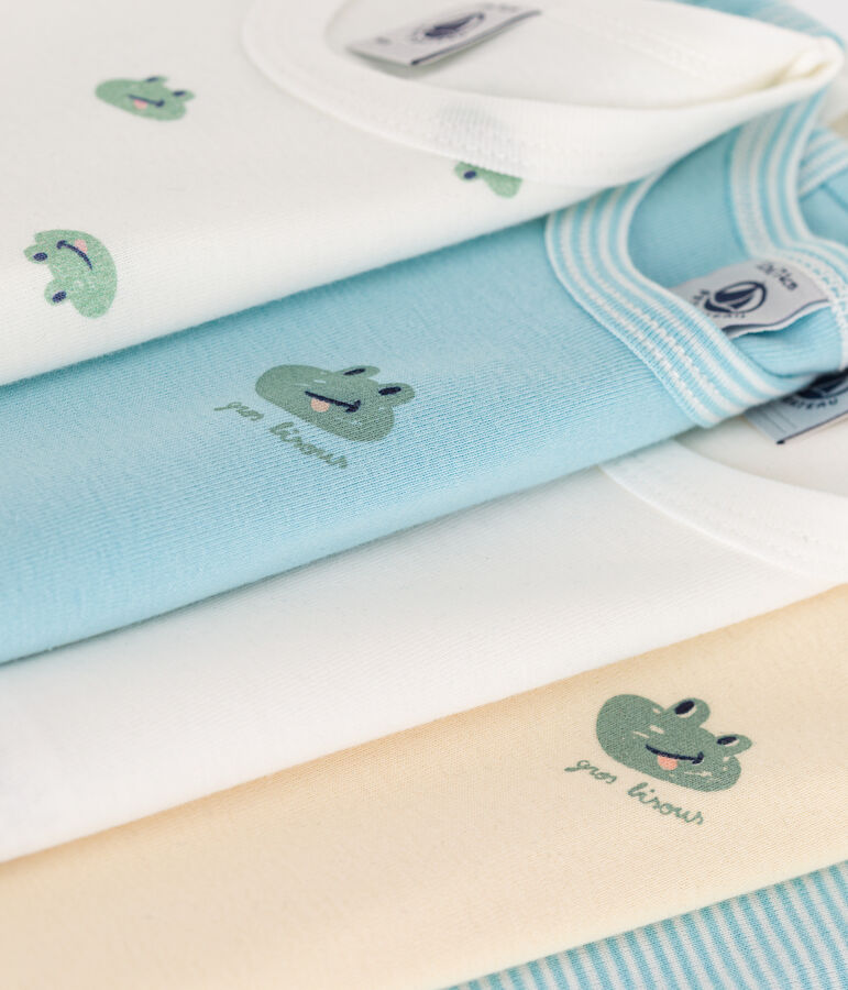 Juego de 5 bodis de algod&oacute;n sin mangas con estampado para beb&eacute; multicolor