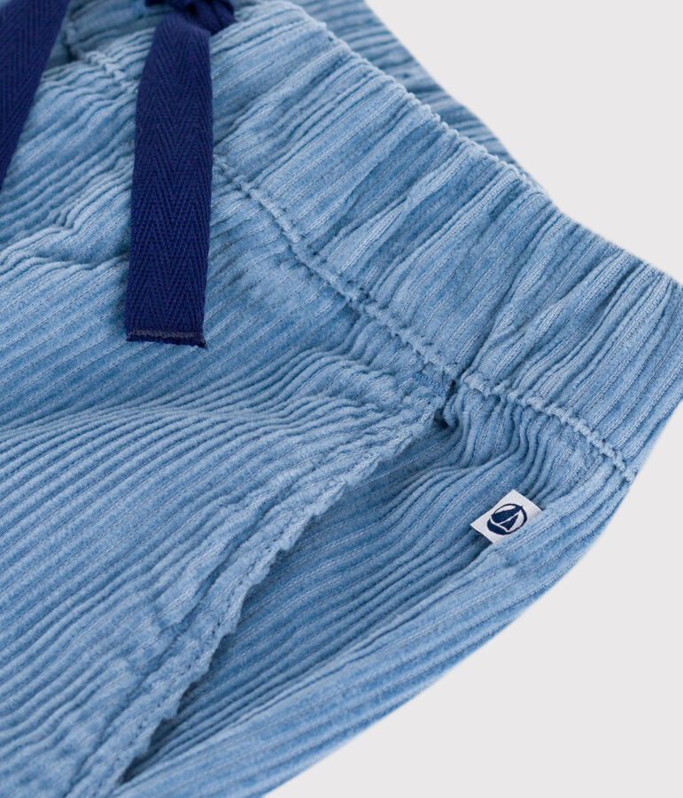 Pantal&oacute;n infantil liso de pana azul