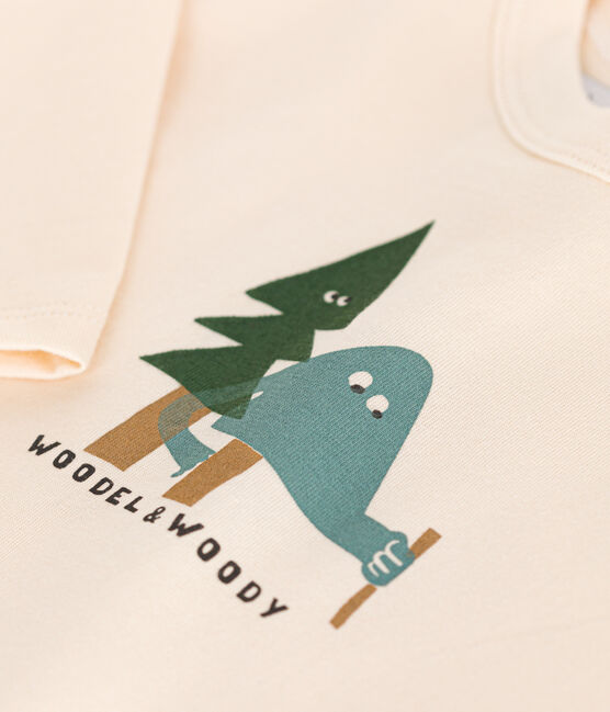 Camiseta de manga larga de punto fino para bebé crudo AVALANCHE