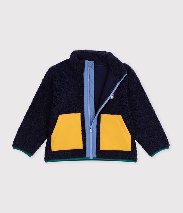 Chaqueta infantil lisa colorblock de borreguito SMOKING