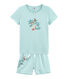 Pijama corto de punto para niña