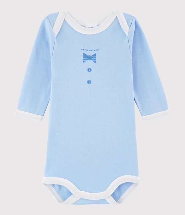 Bodi de manga larga de beb&eacute; ni&ntilde;a/ni&ntilde;o azul