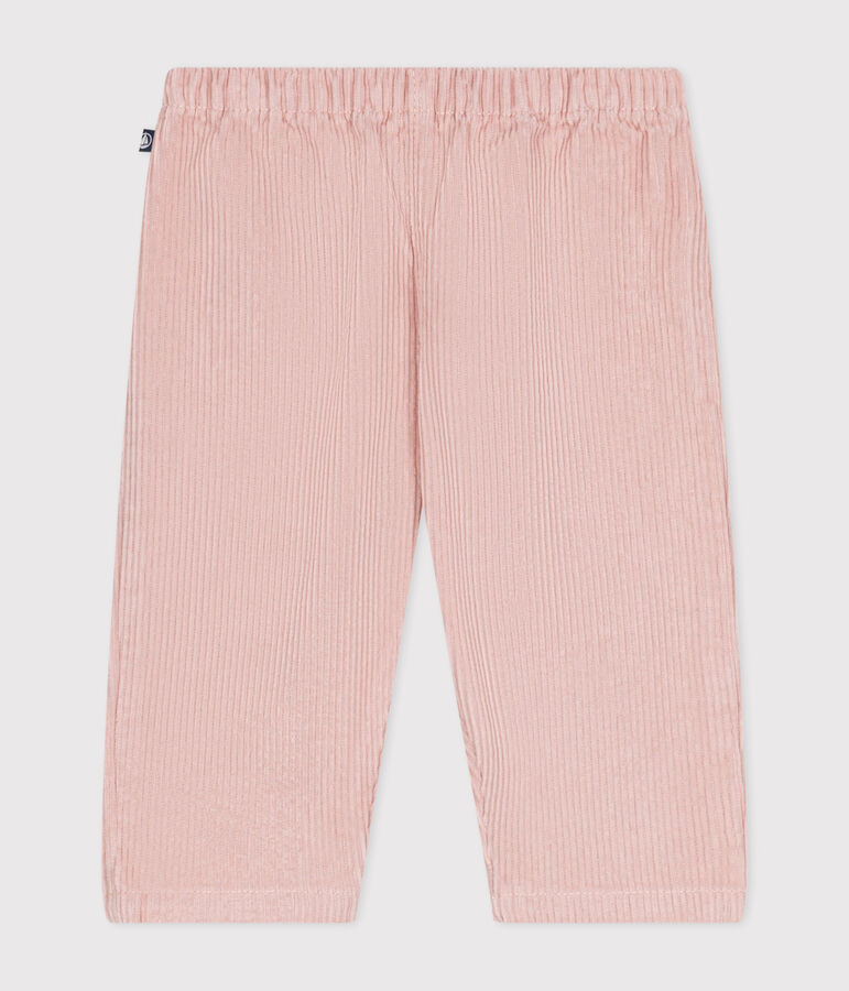 Pantal&oacute;n de pana para beb&eacute; rosa