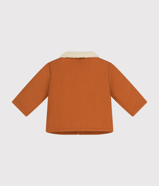 Chaqueta corta con forro de sherpa de bebé marron ECUREUIL