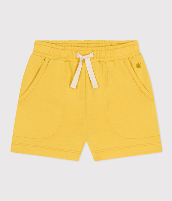 Pantalón corto de algodón de niña amarillo NECTAR
