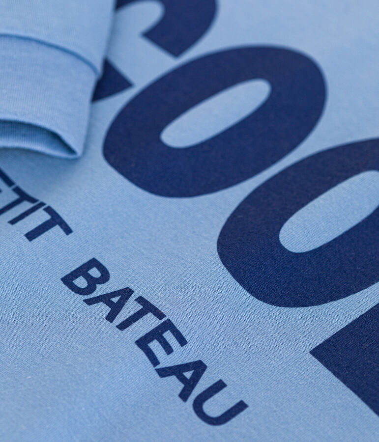 Camiseta de punto fino de manga larga para ni&ntilde;o azul BEACH