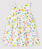 Vestido de manga corta de popelina de bebé niña blanco MARSHMALLOW/blanco MULTICO