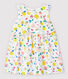 Vestido de manga corta de popelina de bebé niña