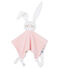 Peluche de conejo para bebé de punto rosa CHARME/blanco MARSHMALLOW