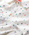 Pijama con estampado de letras multicolores de niño de algodón orgánico blanco MARSHMALLOW/blanco MULTICO