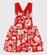 Vestido sin mangas de túbico acolchado y estampado para bebé