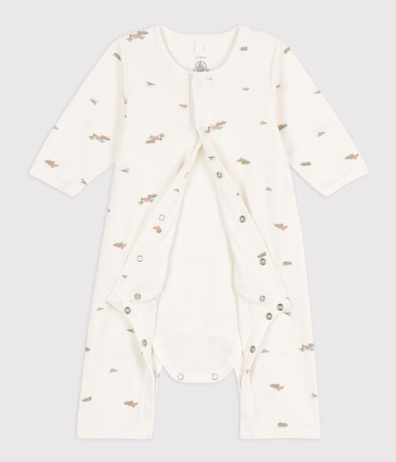 Bodyjama de algodón estampado blanco MARSHMALLOW/blanco MULTICO