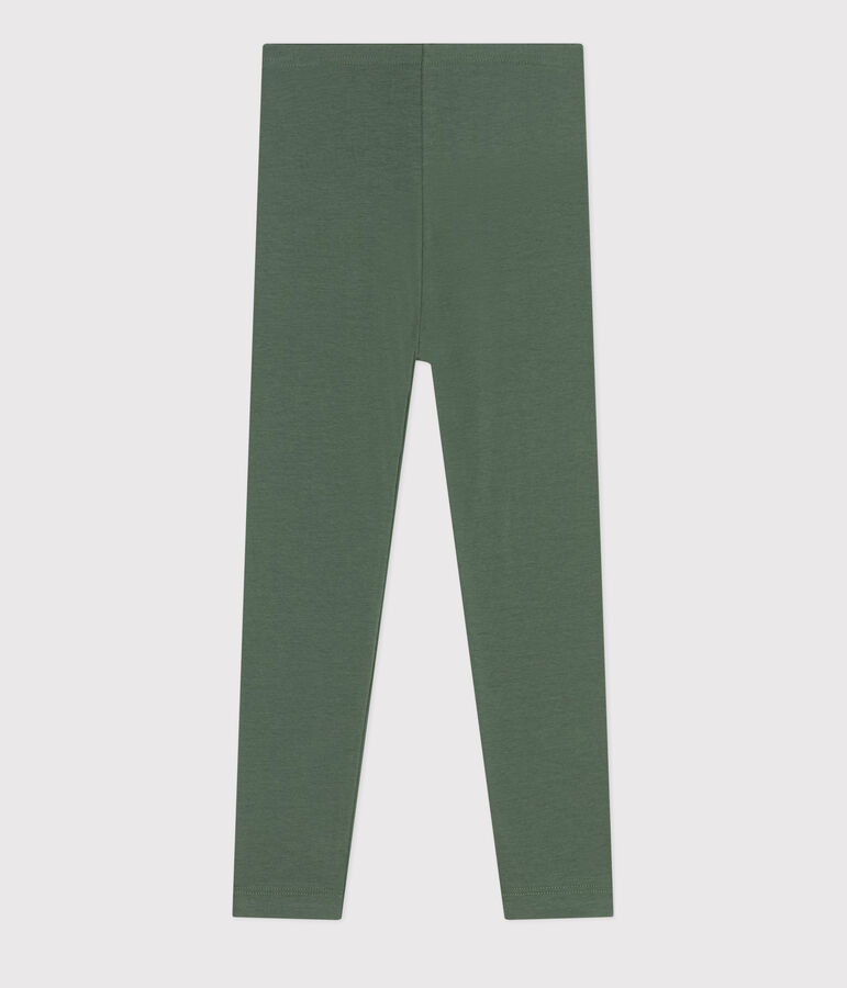 Leggings de punto y elastano para ni&ntilde;a verde