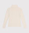Camiseta Iconique de cuello vuelto de punto de fantasía para mujer beige MONTELIMAR CHINE