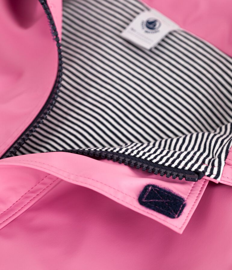 Impermeable emblem&aacute;tico infantil unisex rosa