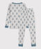 Pijama snugfit de algodón con perro gris POUSSIERE/ ROVER