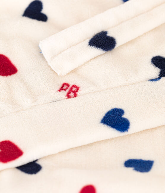 Bata de tejido polar para niño/niña blanco AVALANCHE/ MULTICO