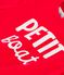 Camiseta de manga corta con motivo de algodón de bebé rojo PEPS