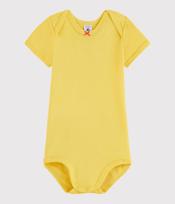 Bodi de manga corta de bebé niña amarillo BLE