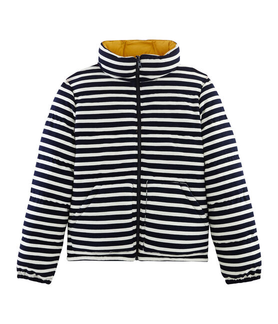 Anorak reversible beige COQUILLE/azul SMOKING/ MULTICO