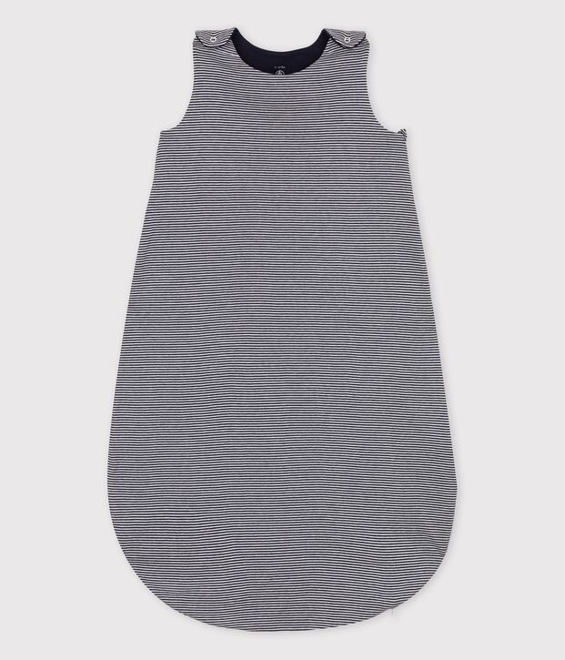 Saco de dormir para beb&eacute; de algod&oacute;n a rayas TOG 0.5 azul/blanco