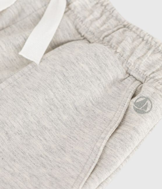 Bermudas cortas infantiles de algodón liso gris BELUGA CHINE